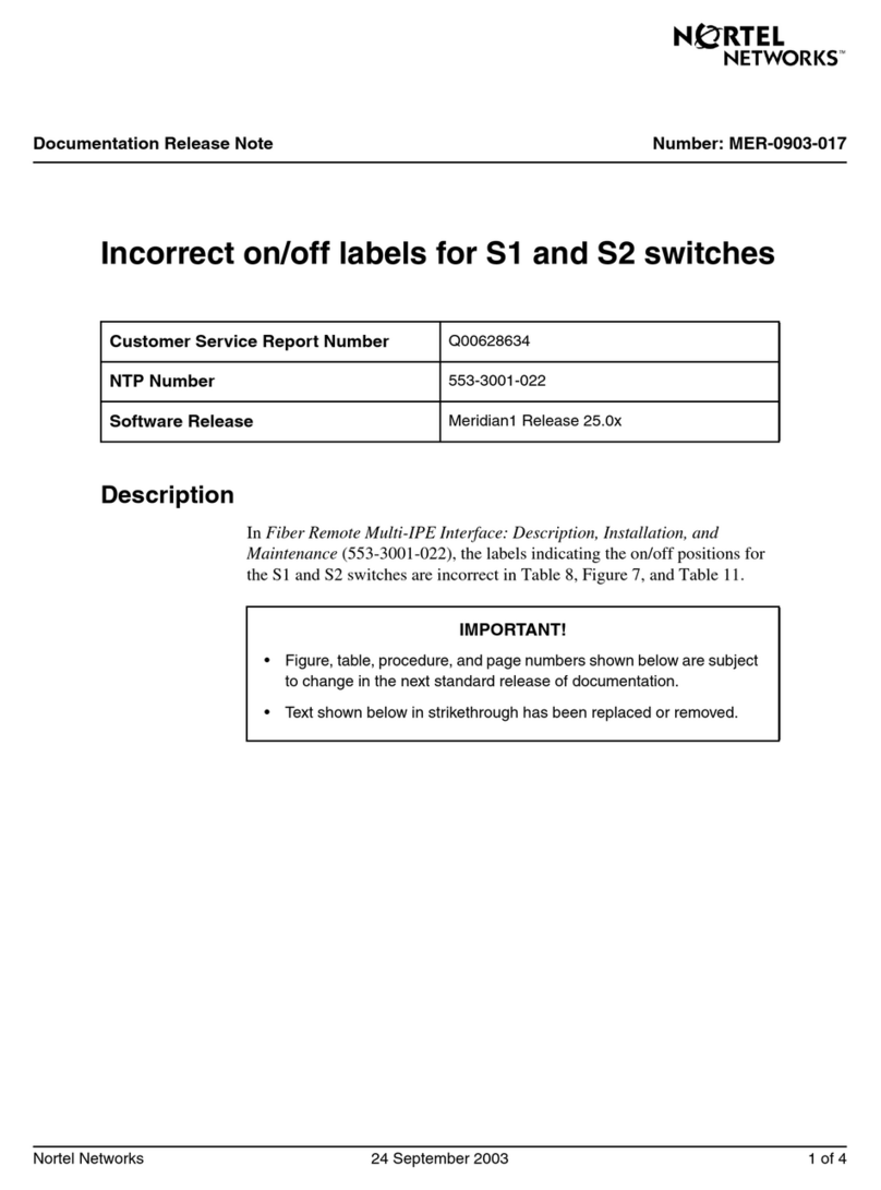 Nortel Meridian Meridian 1 Instruction Manual