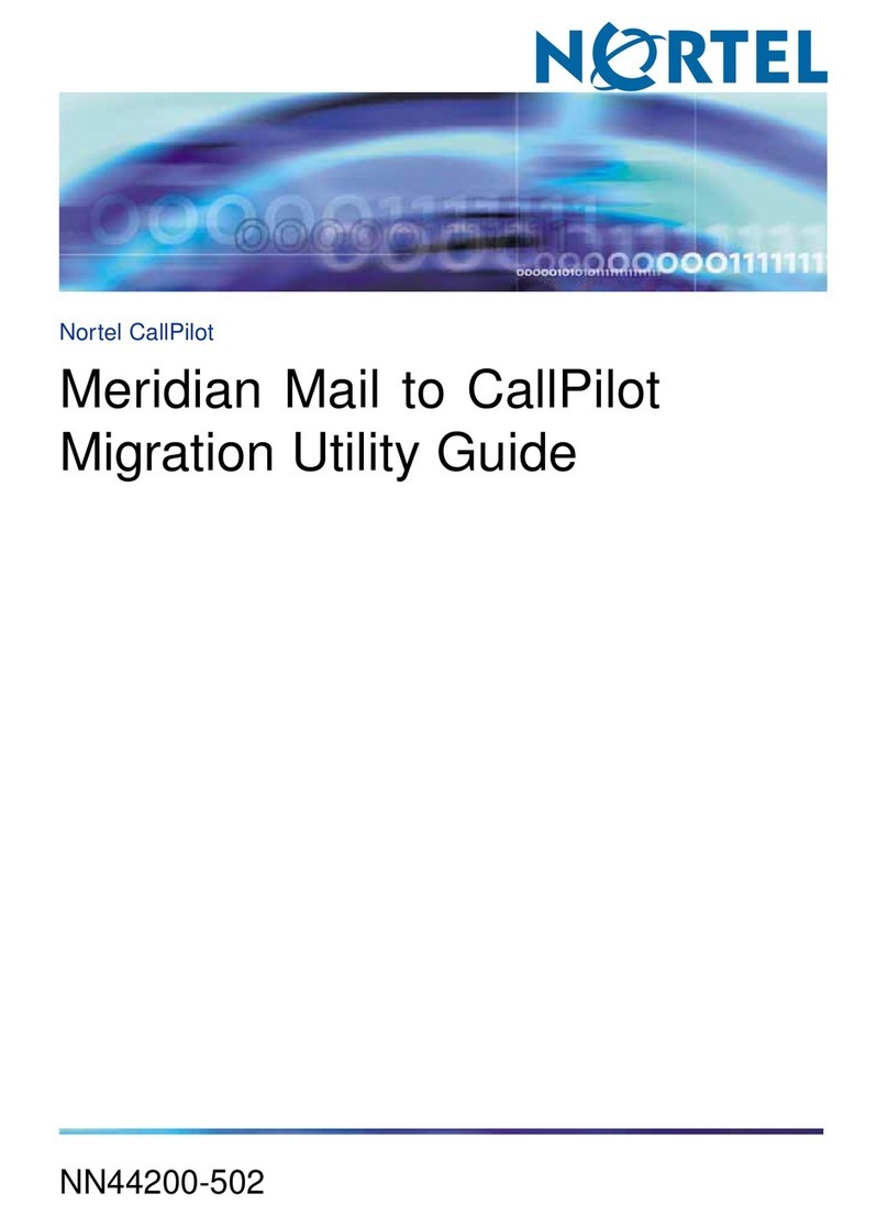 Nortel Meridian Mail User manual