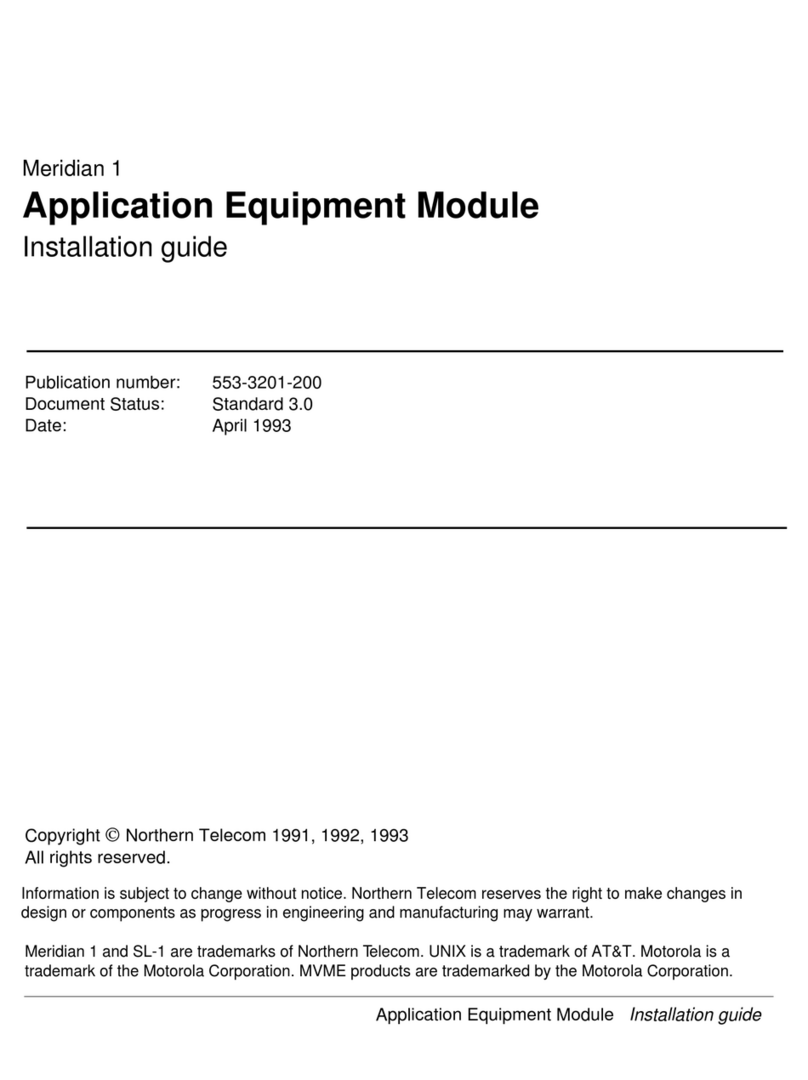 Northern Telecom Meridian 1 PC Console Interface Unit User manual
