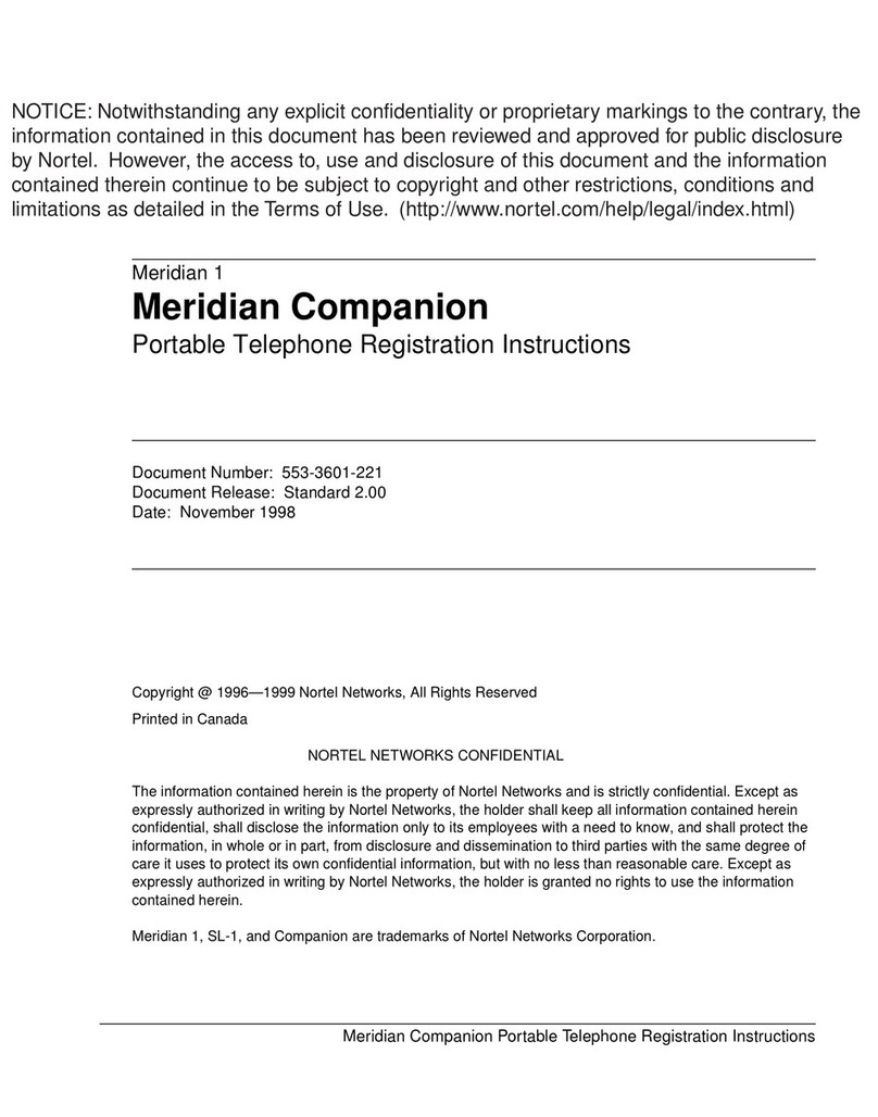 Nortel Meridian Companion supplementary guide
