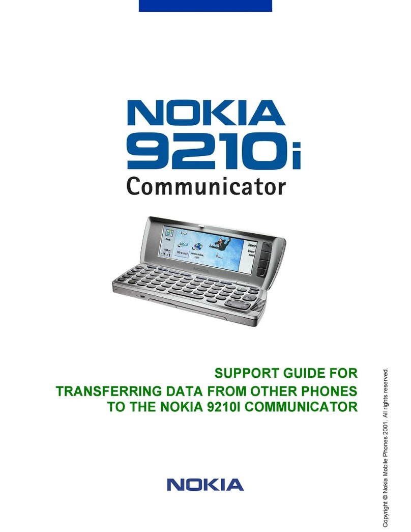Nokia COMMUNICATOR 9210i Instruction Manual Nokia COMMUNICATOR 9210i Instruction Manual