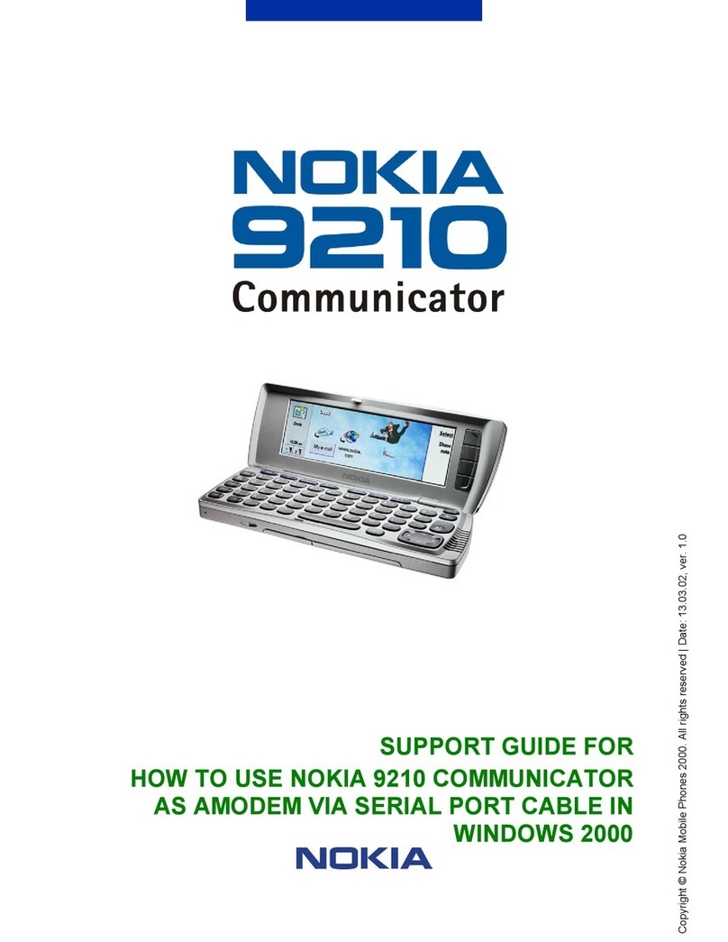 Nokia Communicator 9210 Parts list manual