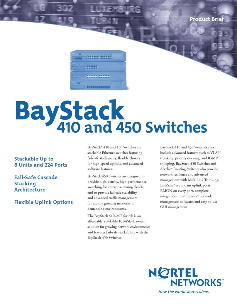 Nortel BayStack 450-12F User manual