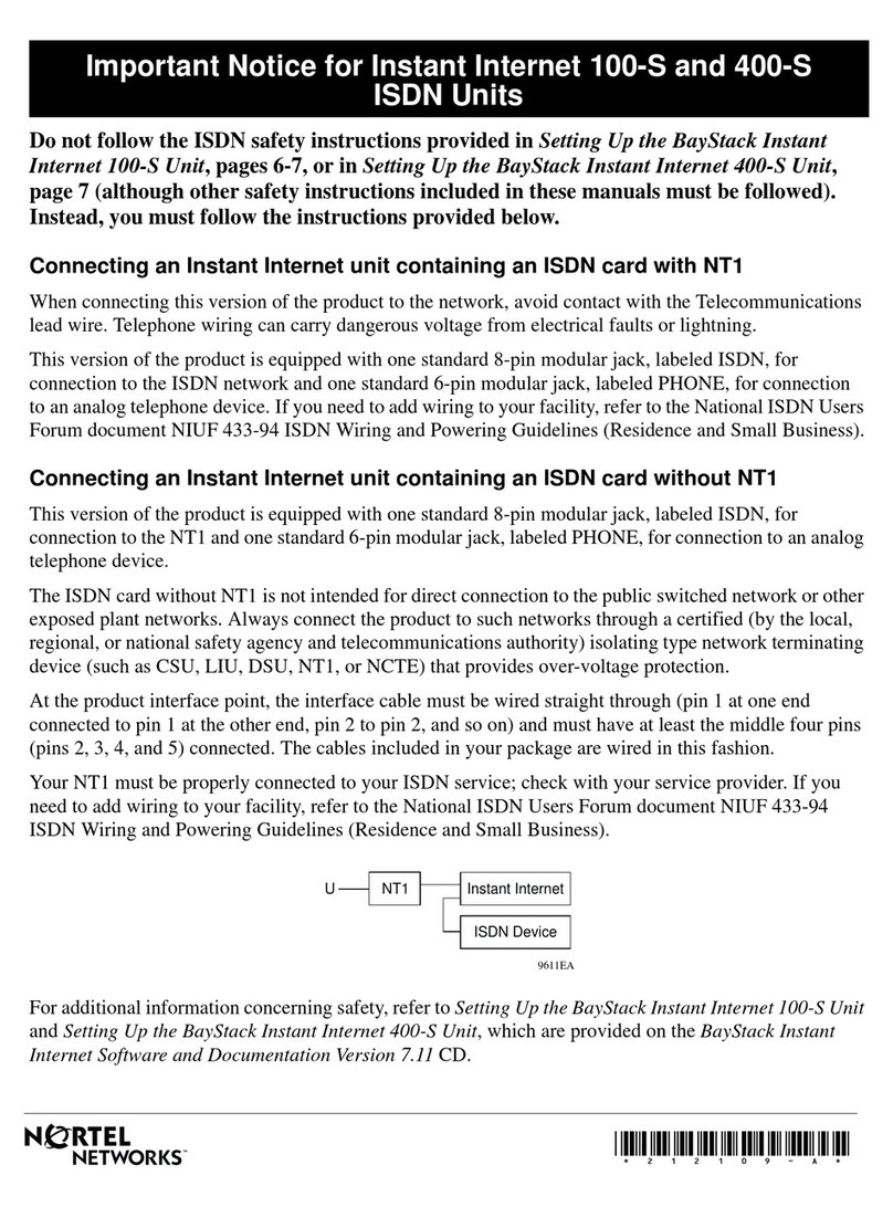Nortel BayStack 100-S Instruction Manual