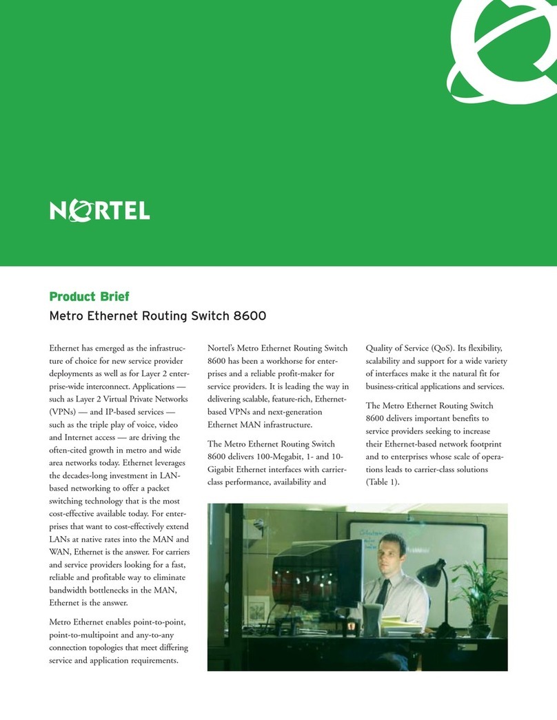 Nortel 8630GBR Reference guide