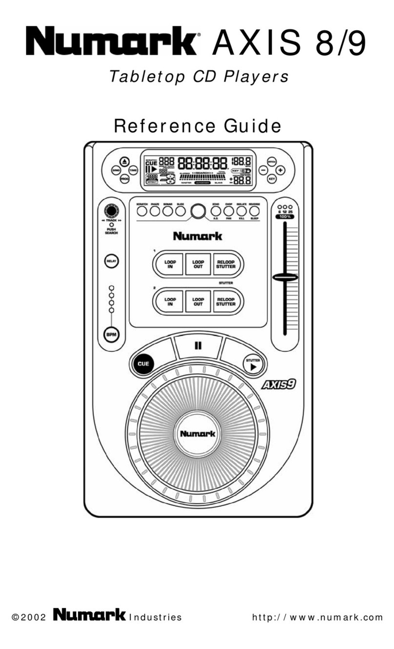 Numark AXIS 8 User manual