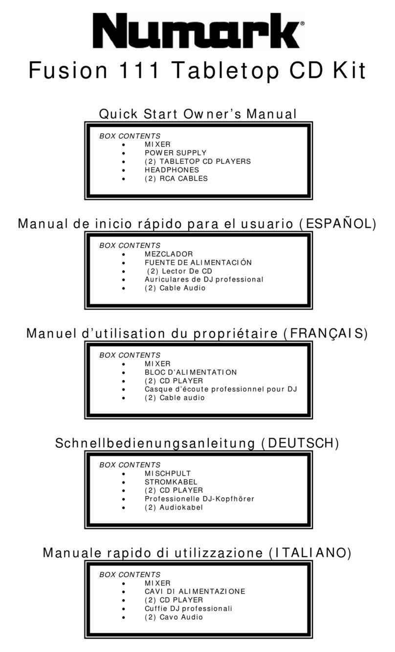 Numark Fusion111 Technical document