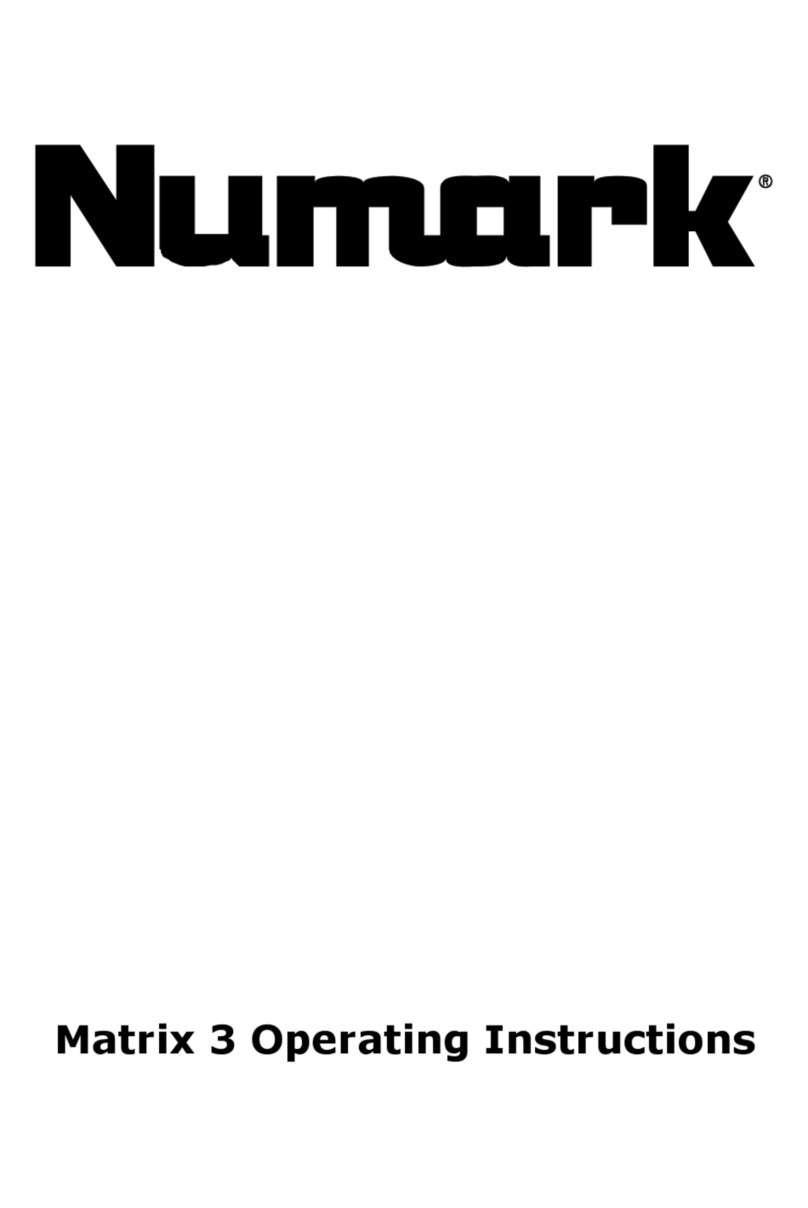 Numark MATRIX3 User manual Numark MATRIX3 User manual