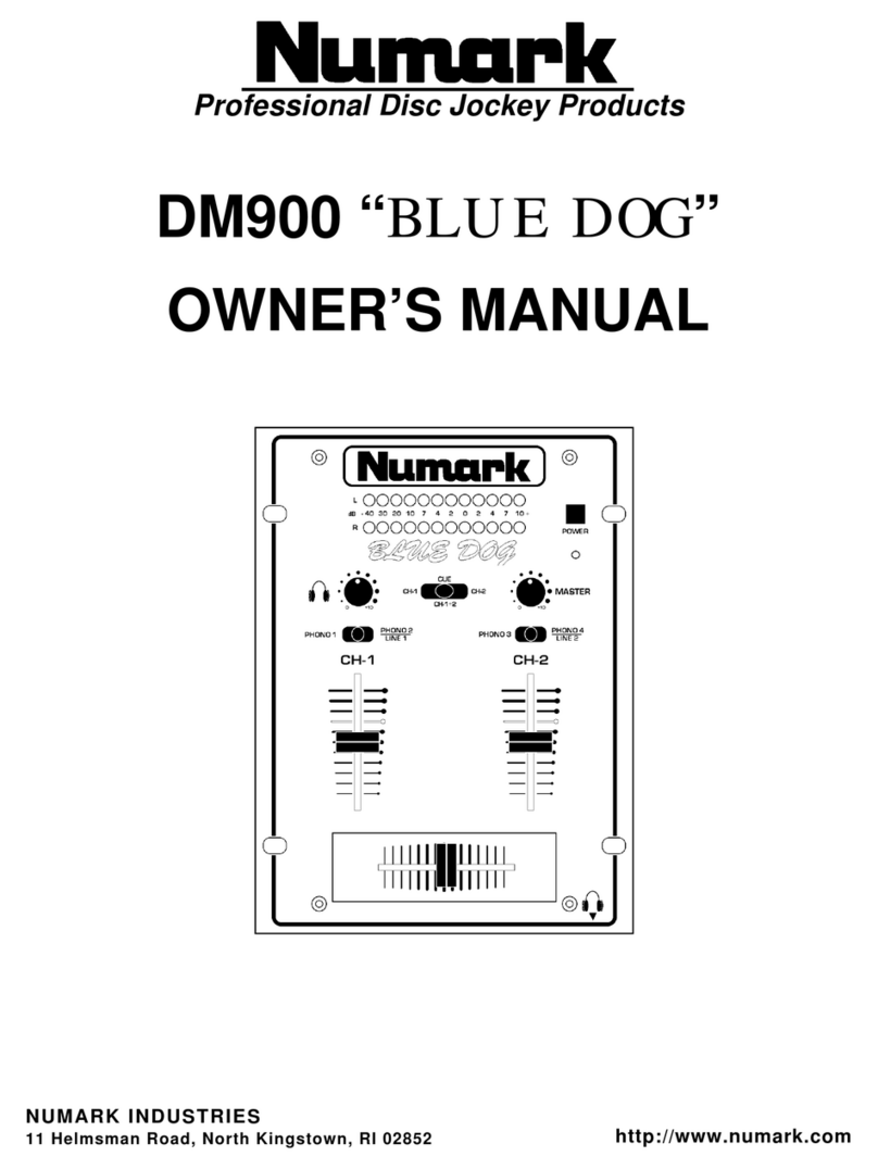 Numark DM900 "BLUE DOG" User manual