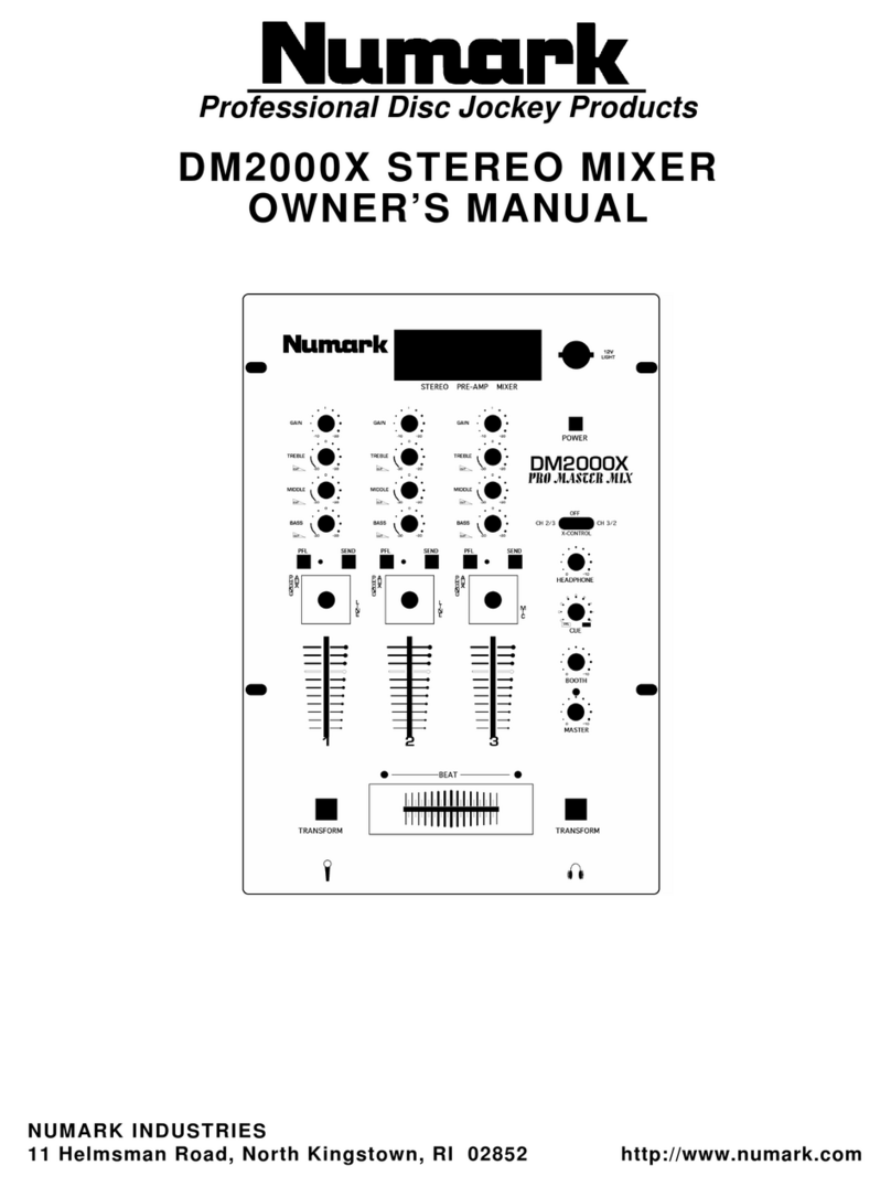 Numark DM2000X User manual Numark DM2000X User manual
