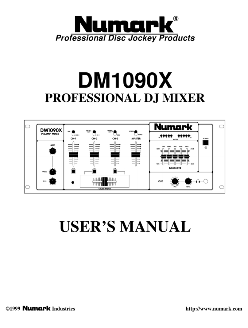 Numark DM1090X user manual