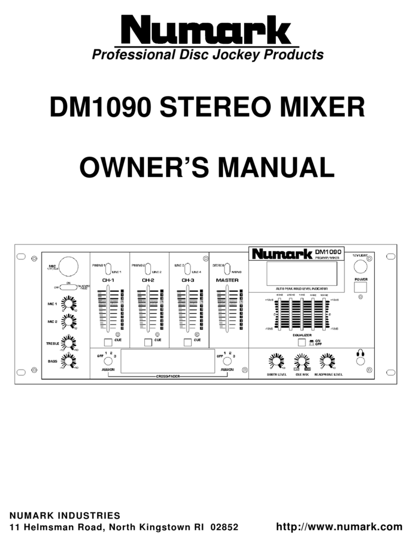 Numark DM1090 User manual