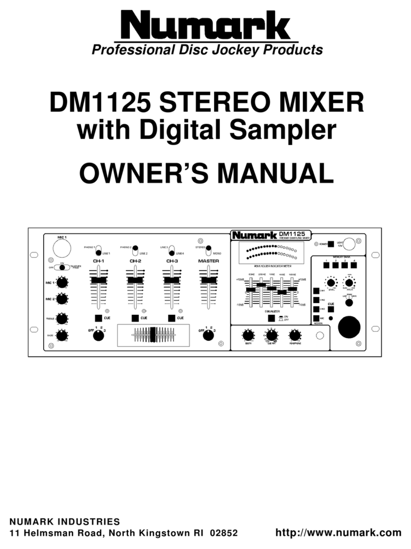 Numark DM1125 User manual