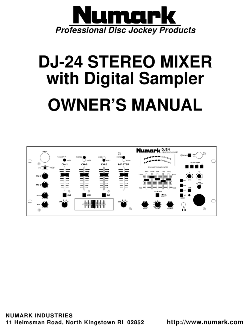 Numark DJ-24 User manual