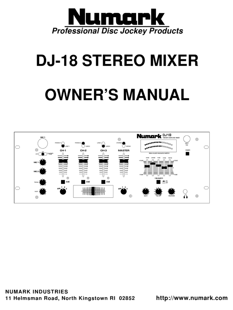 Numark DJ-18 User manual