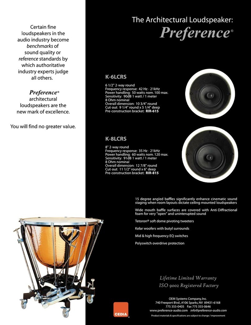 OEM Preference K-6LCRS User manual