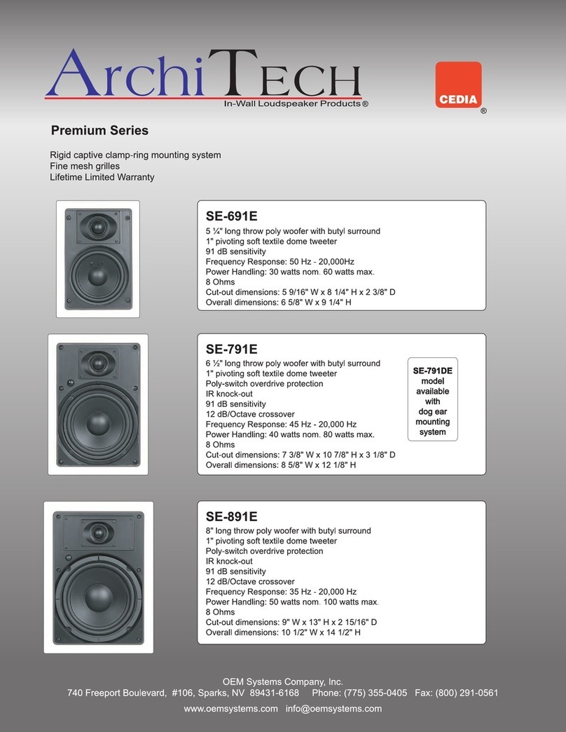 Architect Premium SE-691E Specifications Architect Premium SE-691E Specifications