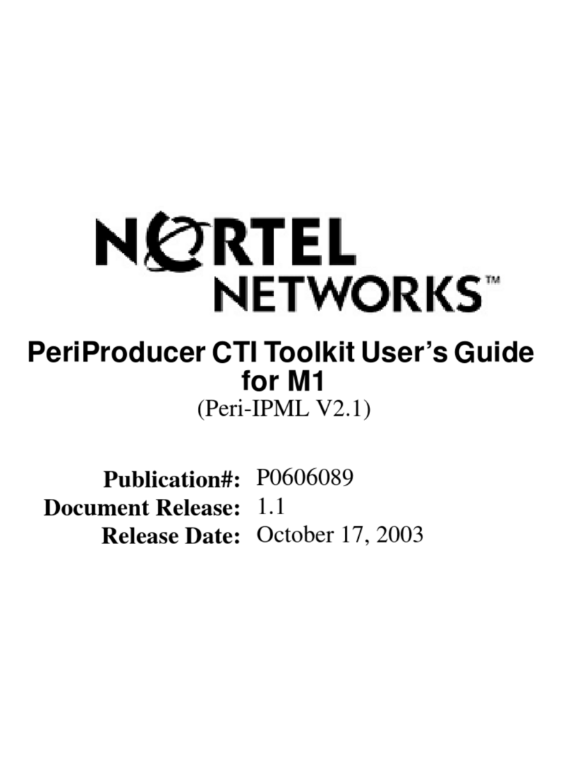 Nortel CTI ToolKit User manual Nortel CTI ToolKit User manual