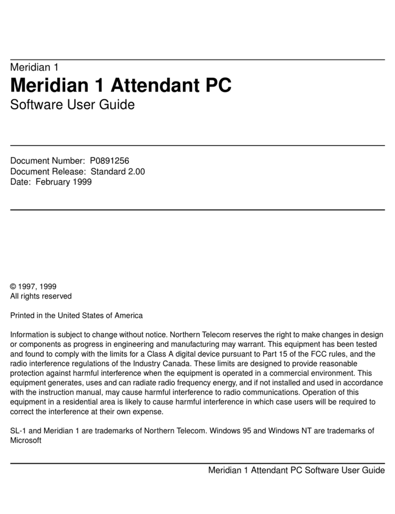 Nortel Attendant PC Software user's guide