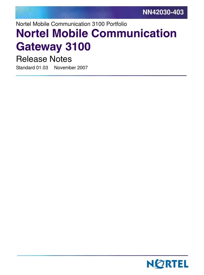 Nortel MCG3100 release note
