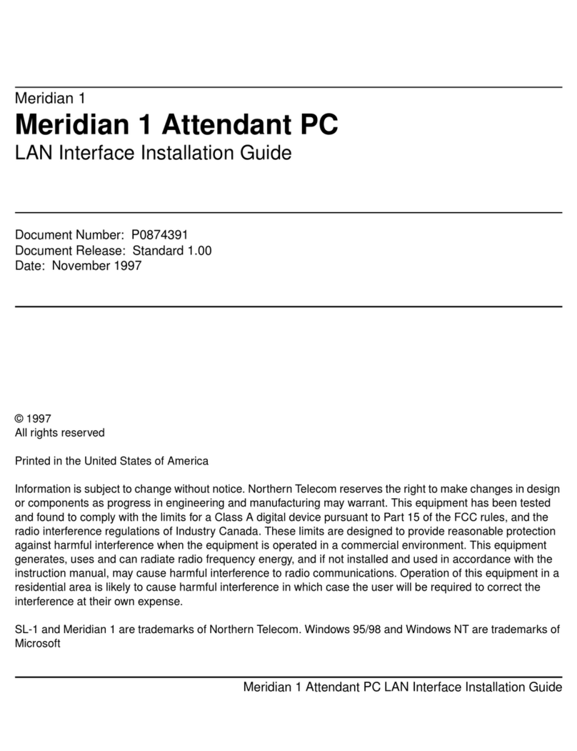 Nortel Attendant PC User manual