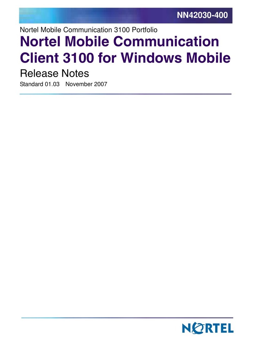 Nortel MCC 3100 release note Nortel MCC 3100 release note