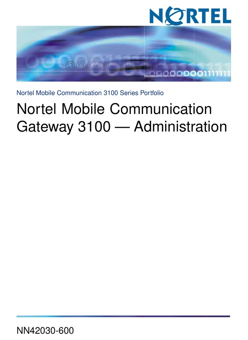 Nortel MCG3100 Administration guide