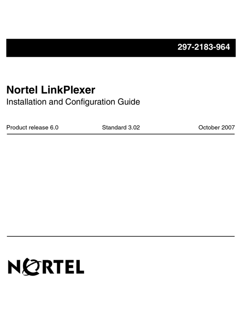 Nortel LinkPlexer Operator's manual Nortel LinkPlexer Operator's manual