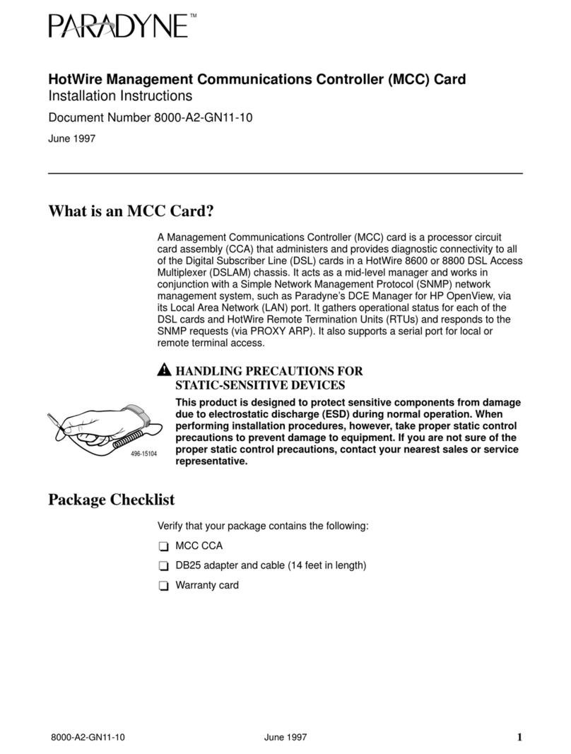 Paradyne MCC User manual