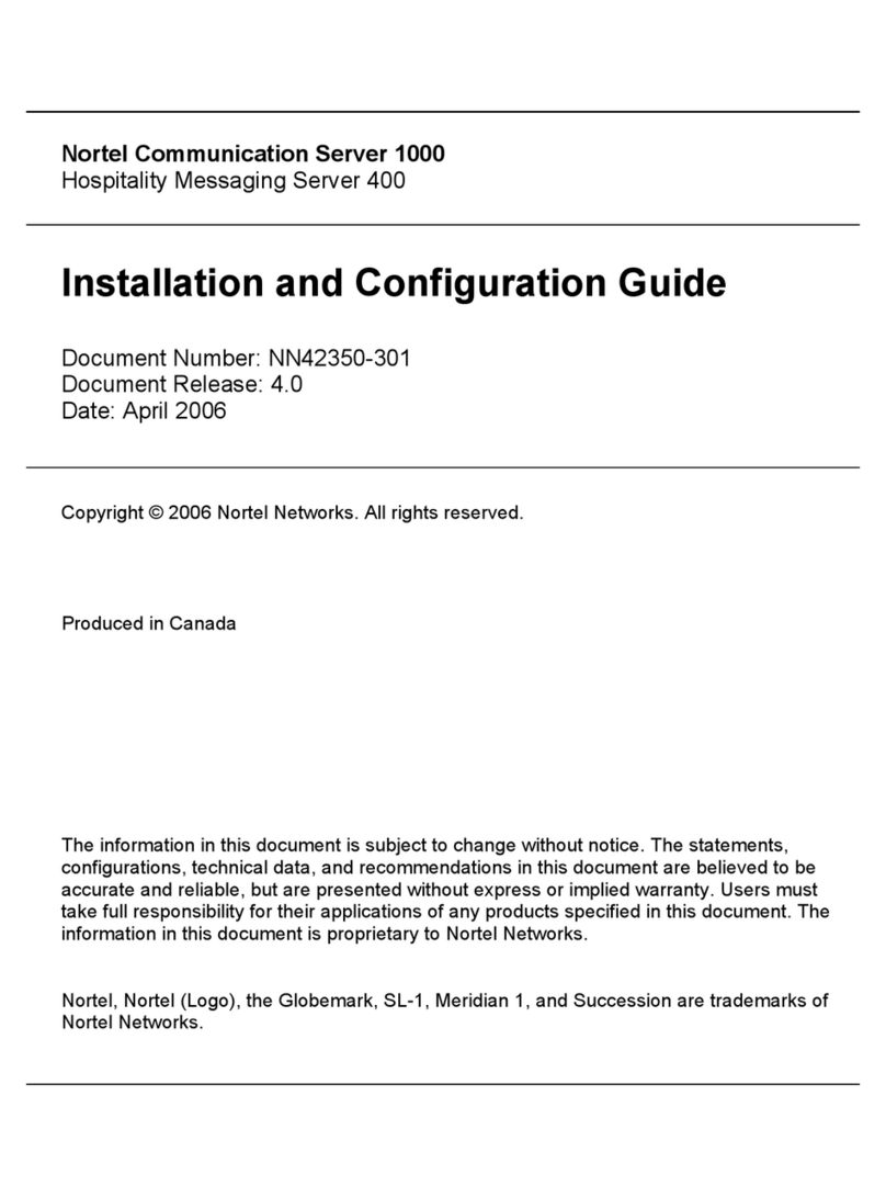 Nortel HMS400 Operator's manual