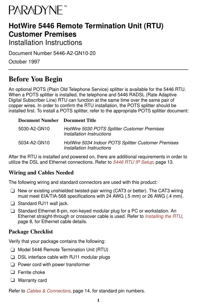 Paradyne Hotwire 5446 User manual
