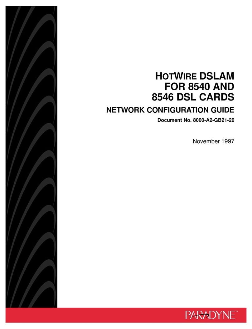 Paradyne 8540 User manual