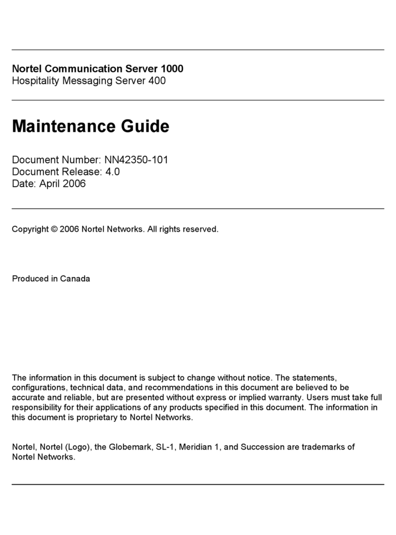 Nortel HMS400 Maintenance Guide