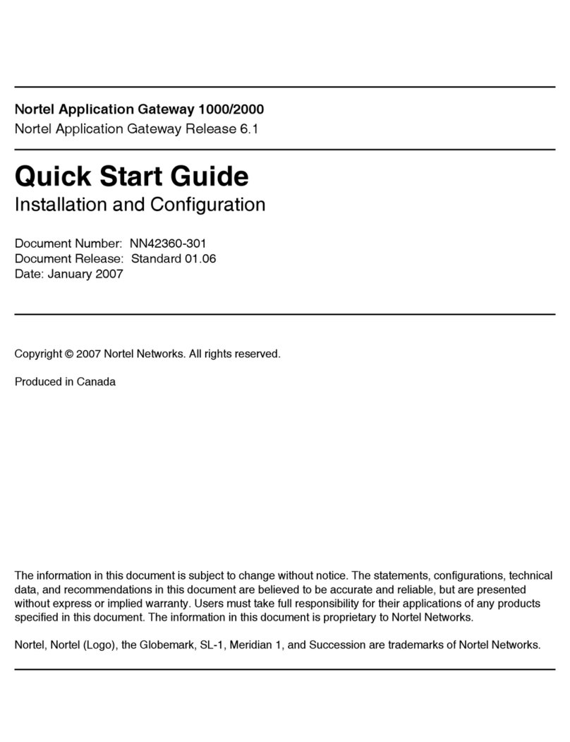 Nortel 1000 Con?guration guide quick start guide