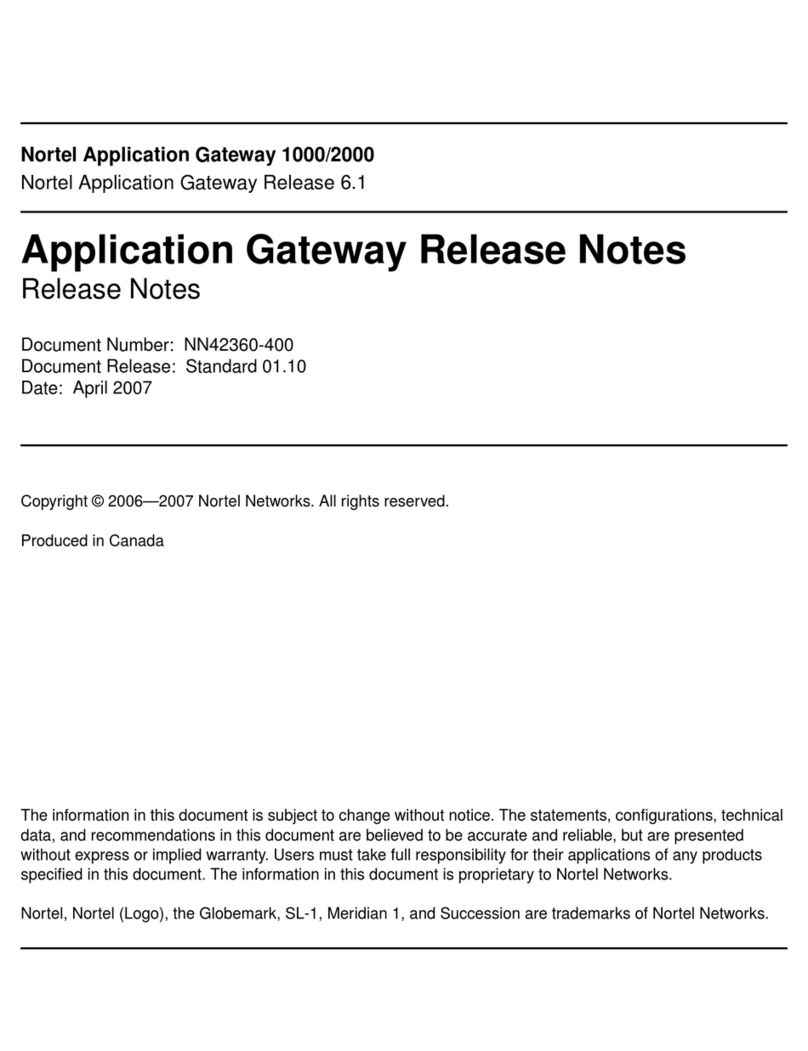 Nortel 1000 Con?guration guide release note