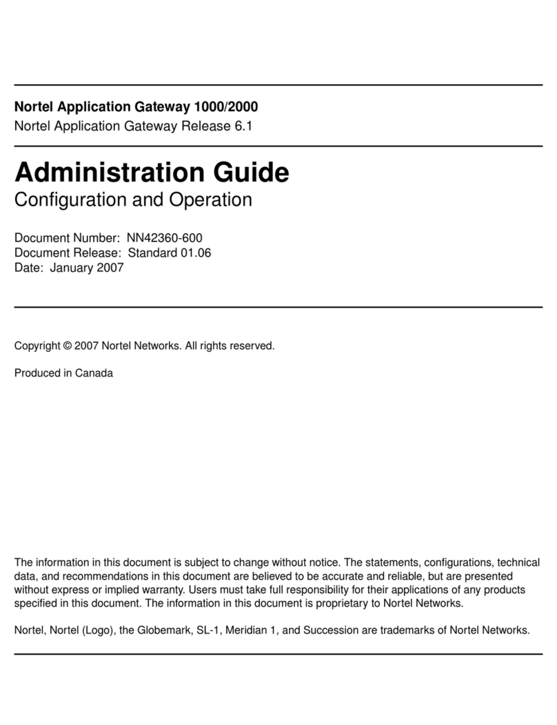 Nortel 1000 Con?guration guide Administration guide