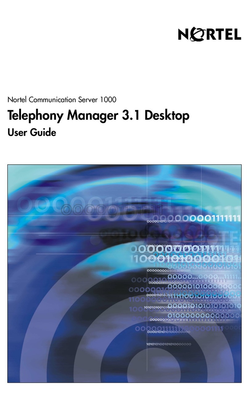 Nortel Manager User manual Nortel Manager User manual