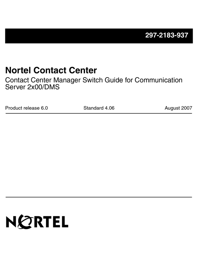Nortel Contact Center Manager User manual
