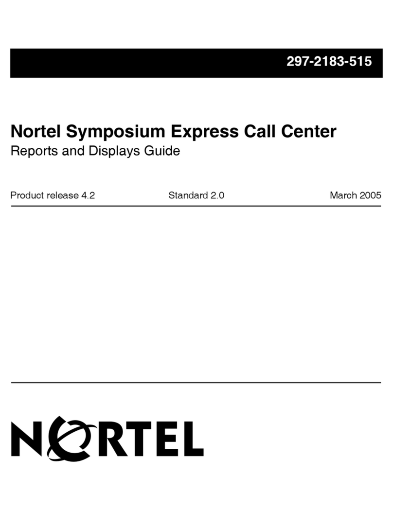 Nortel Express Call Center User manual Nortel Express Call Center User manual