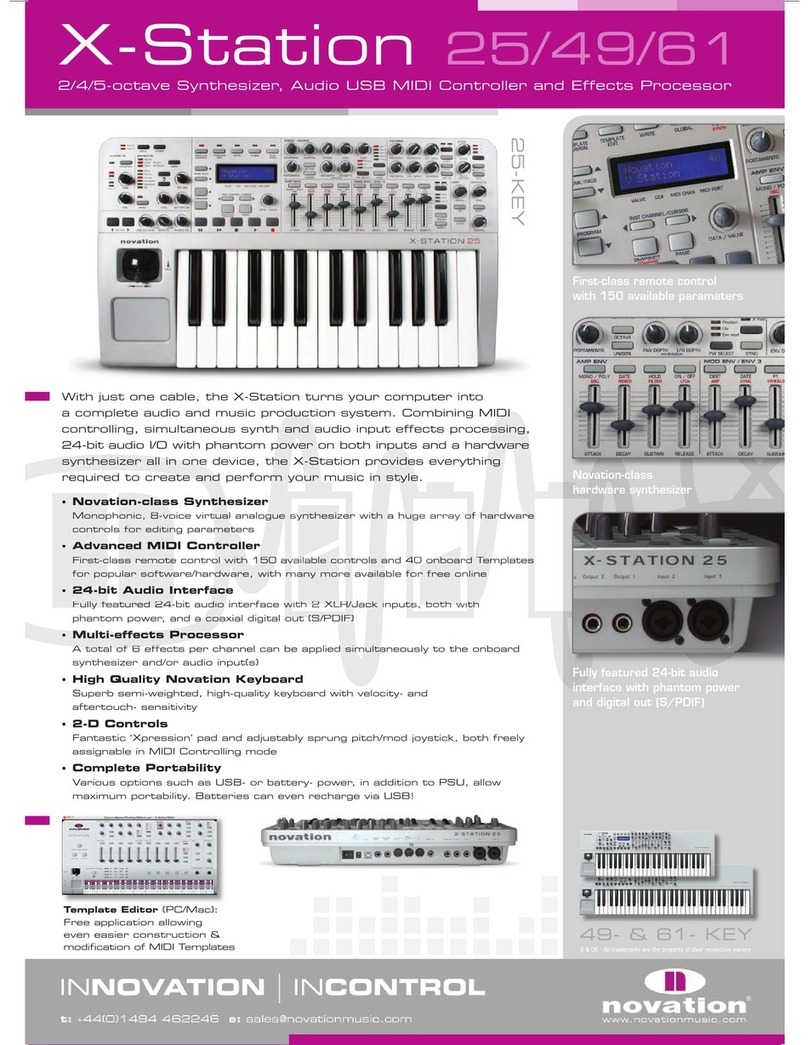 Novation X-Station User manual