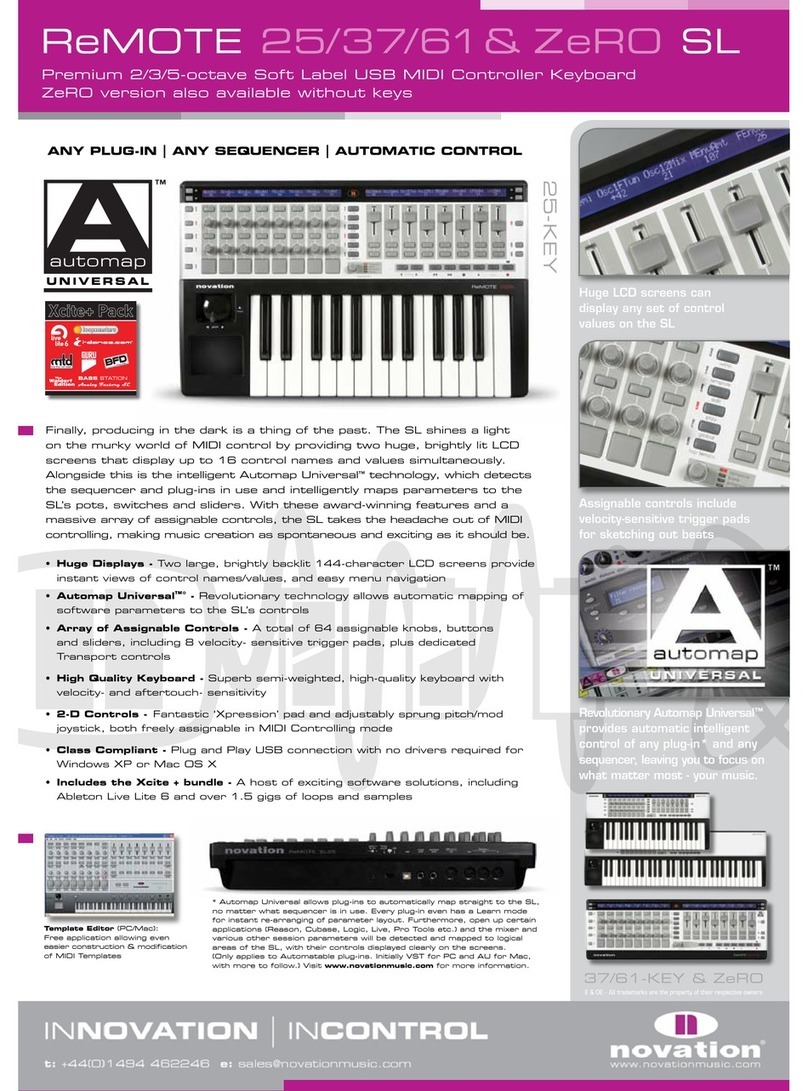 Novation ReMOTE SL User manual