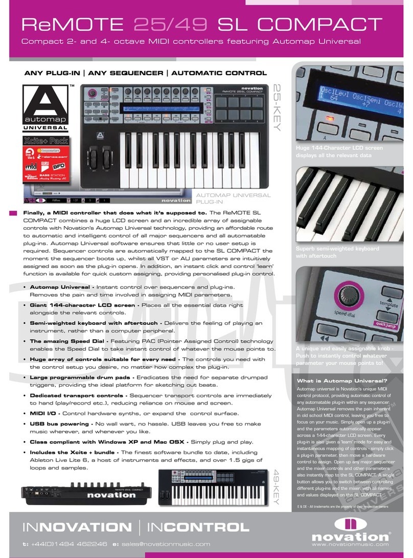 Novation ReMOTE SL COMPACT User manual