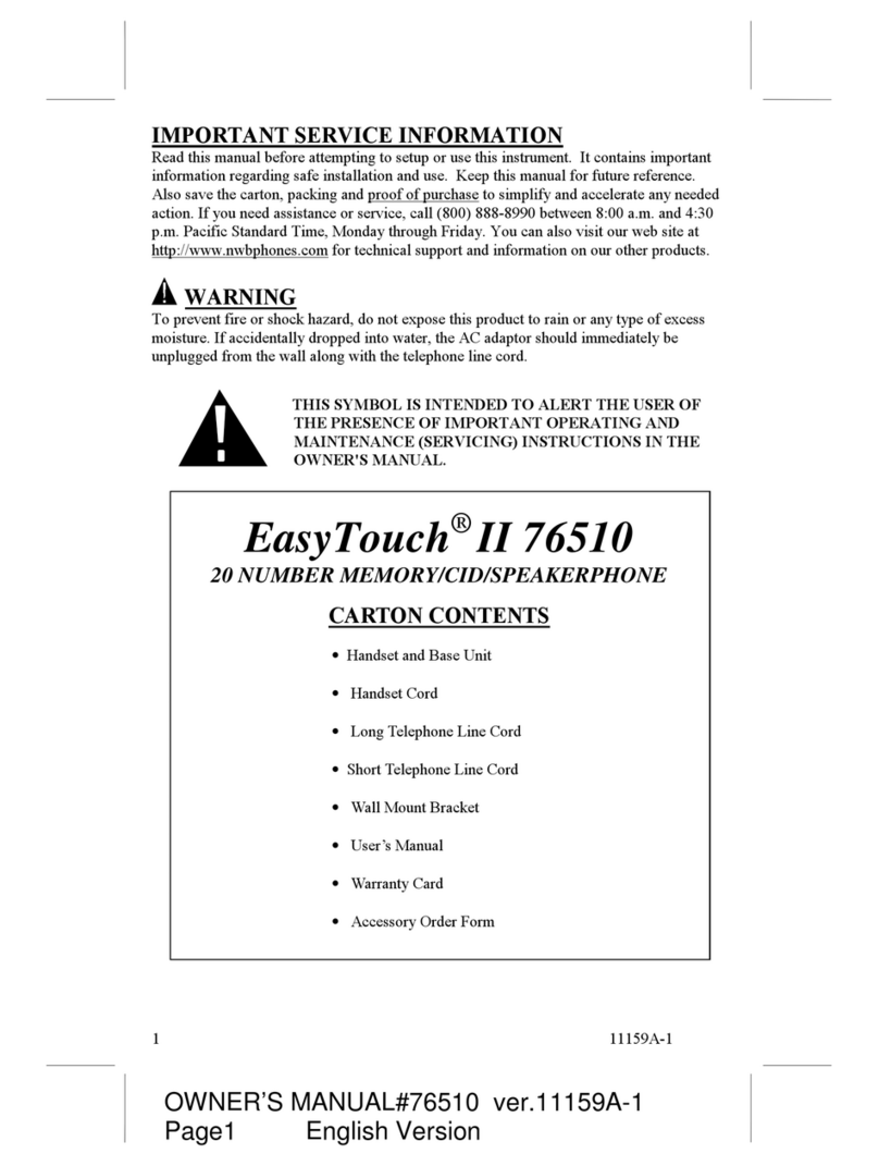 Northwestern Bell 76510-1 owner's manual
