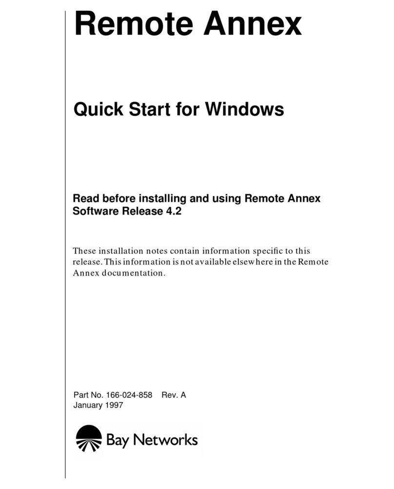 Bay Networks Remote Annex User manual