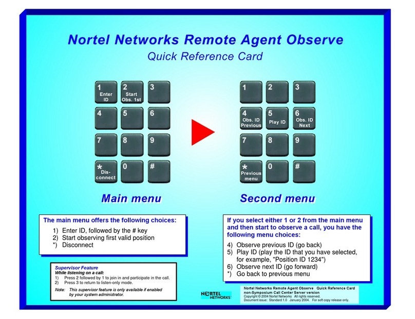 Nortel Observe User manual