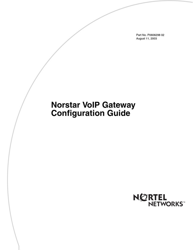 Nortel VoIP Gateway User manual