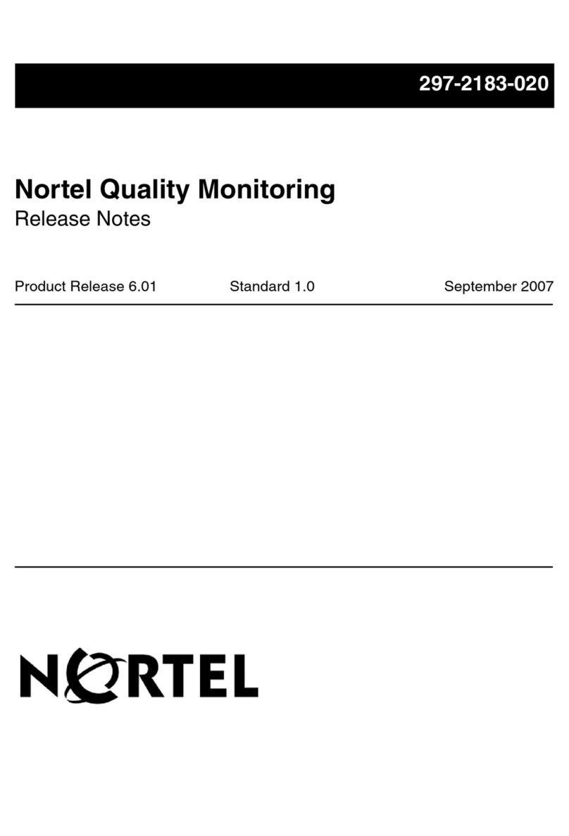 Nortel Quality Monitoring Instruction Manual