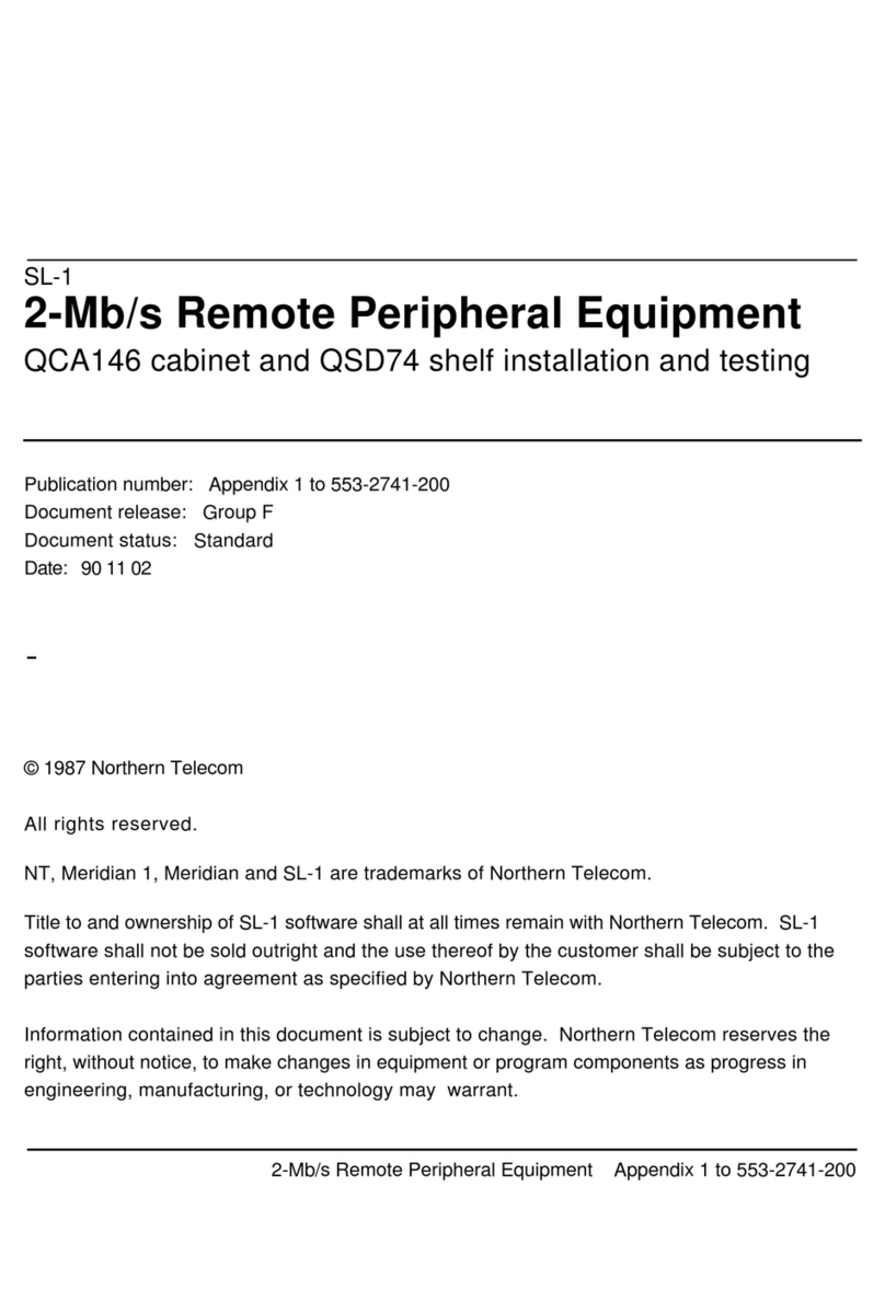 Northern Telecom QCA146 Installation and testing instructions Northern Telecom QCA146 Installation and testing instructions