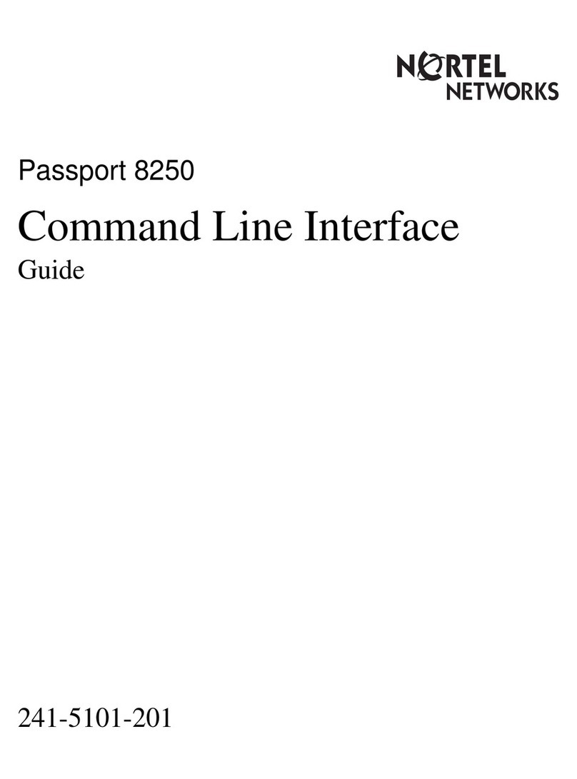 Nortel Passport 8250 User manual