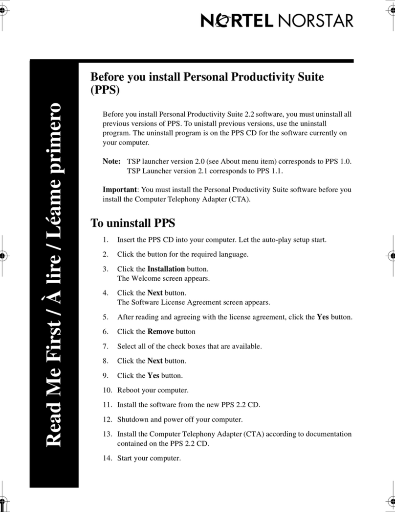 Nortel PPS User manual
